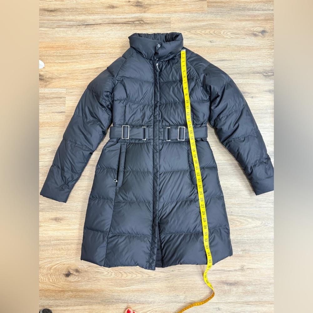 The North Face Women's Caroline Black Long Puffer Coat with Belt Size M - Picture 11 of 14